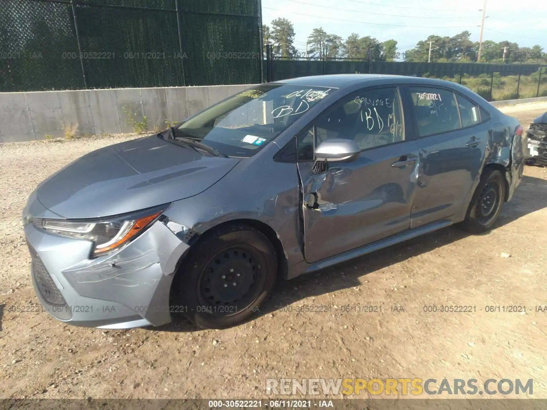 2 Photograph of a damaged car JTDEPRAE1LJ040103 TOYOTA COROLLA 2020