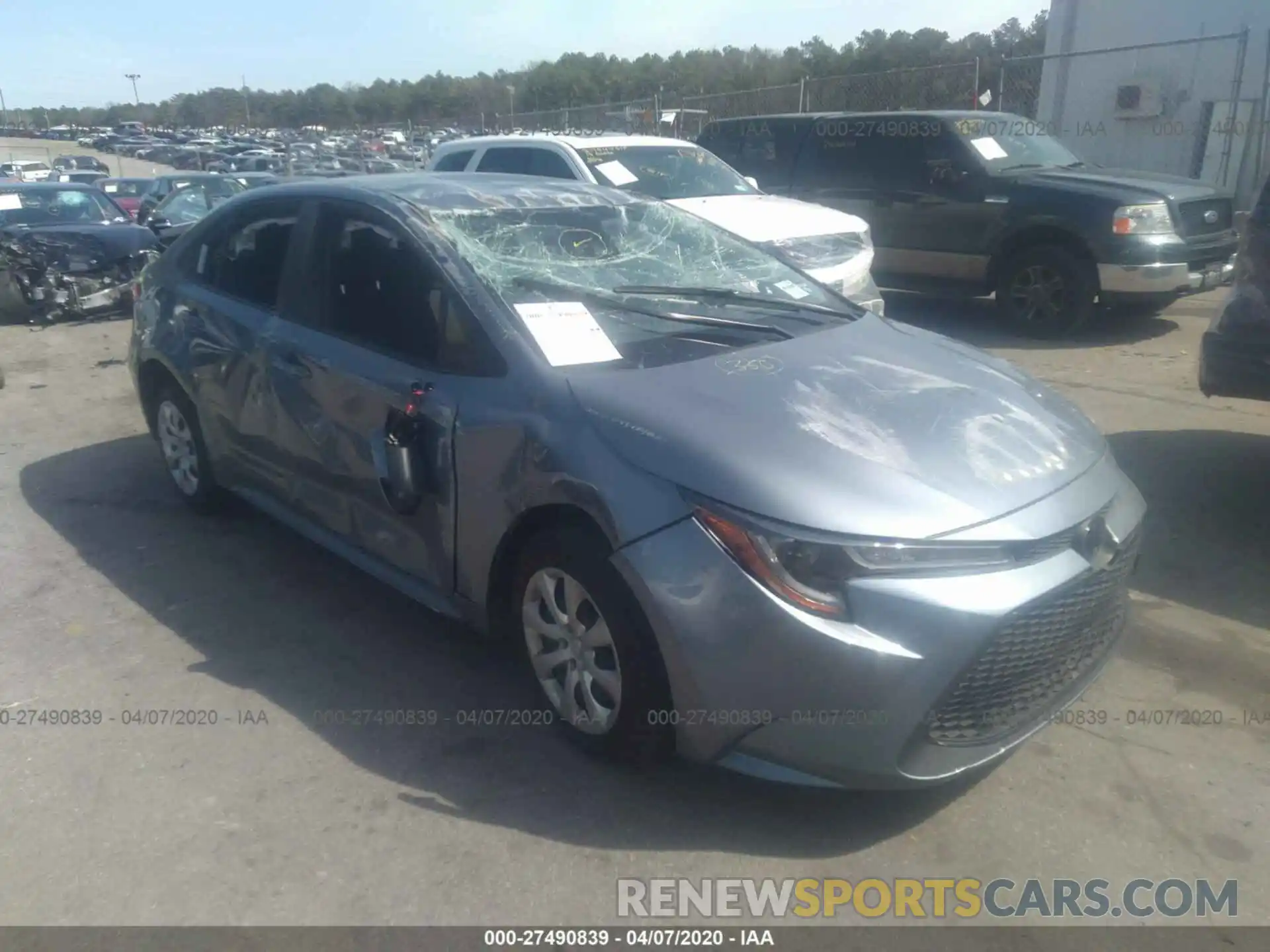 1 Photograph of a damaged car JTDEPRAE1LJ040621 TOYOTA COROLLA 2020