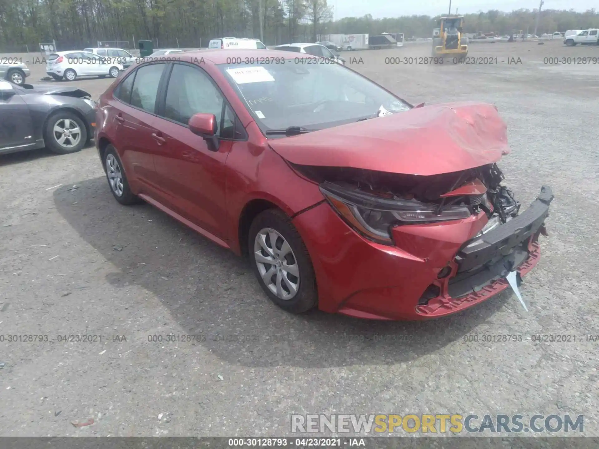 1 Photograph of a damaged car JTDEPRAE1LJ040814 TOYOTA COROLLA 2020