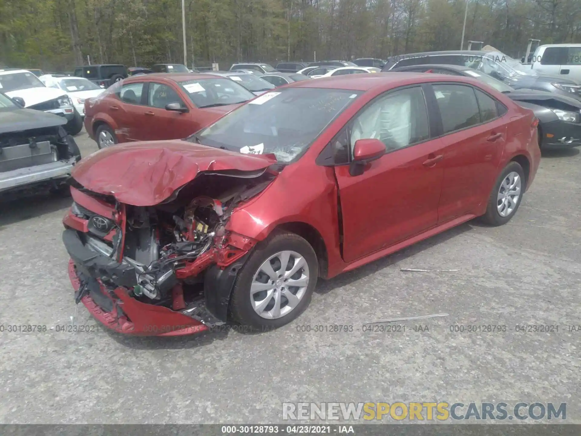 2 Photograph of a damaged car JTDEPRAE1LJ040814 TOYOTA COROLLA 2020