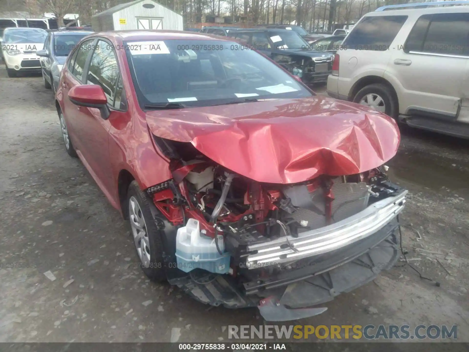 1 Photograph of a damaged car JTDEPRAE1LJ041137 TOYOTA COROLLA 2020