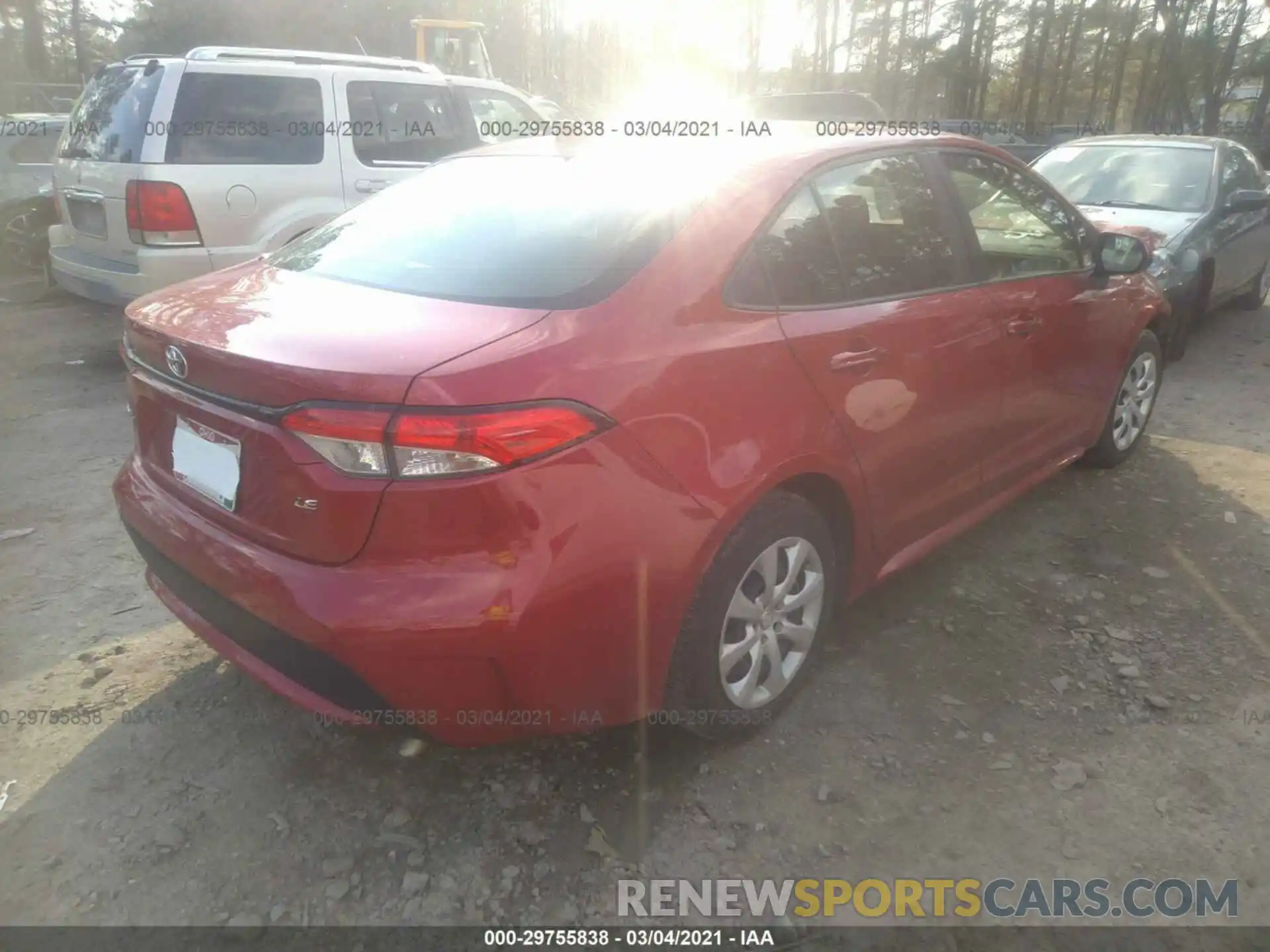 4 Photograph of a damaged car JTDEPRAE1LJ041137 TOYOTA COROLLA 2020