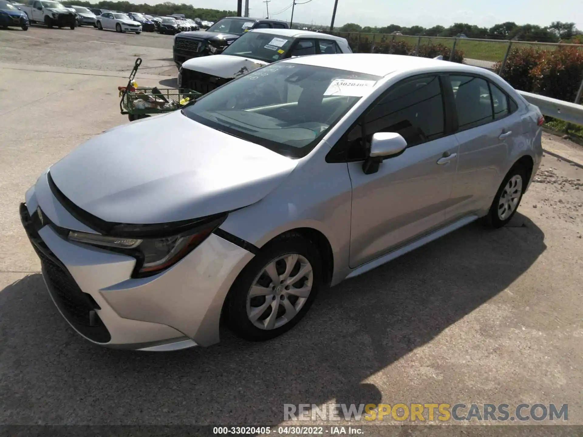 2 Photograph of a damaged car JTDEPRAE1LJ041221 TOYOTA COROLLA 2020