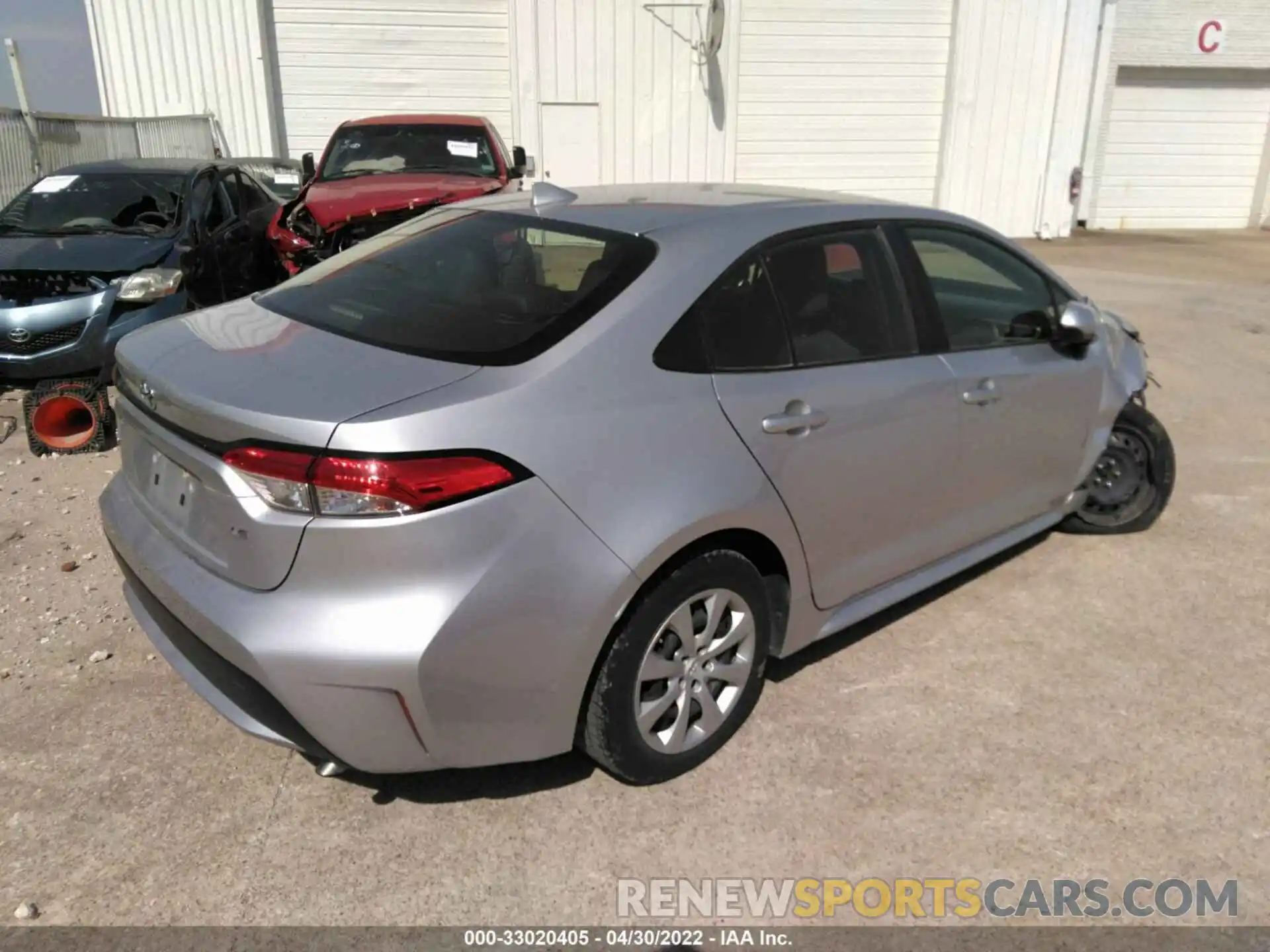 4 Photograph of a damaged car JTDEPRAE1LJ041221 TOYOTA COROLLA 2020