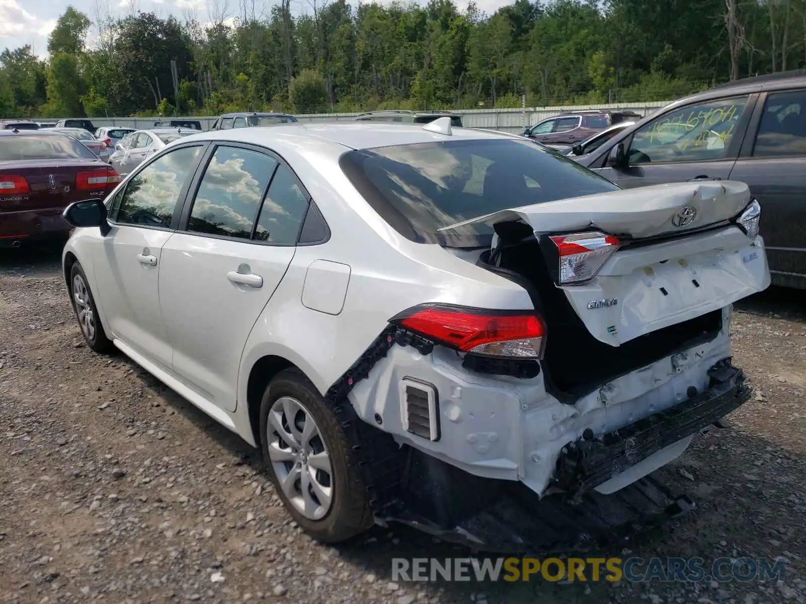 3 Photograph of a damaged car JTDEPRAE1LJ041414 TOYOTA COROLLA 2020