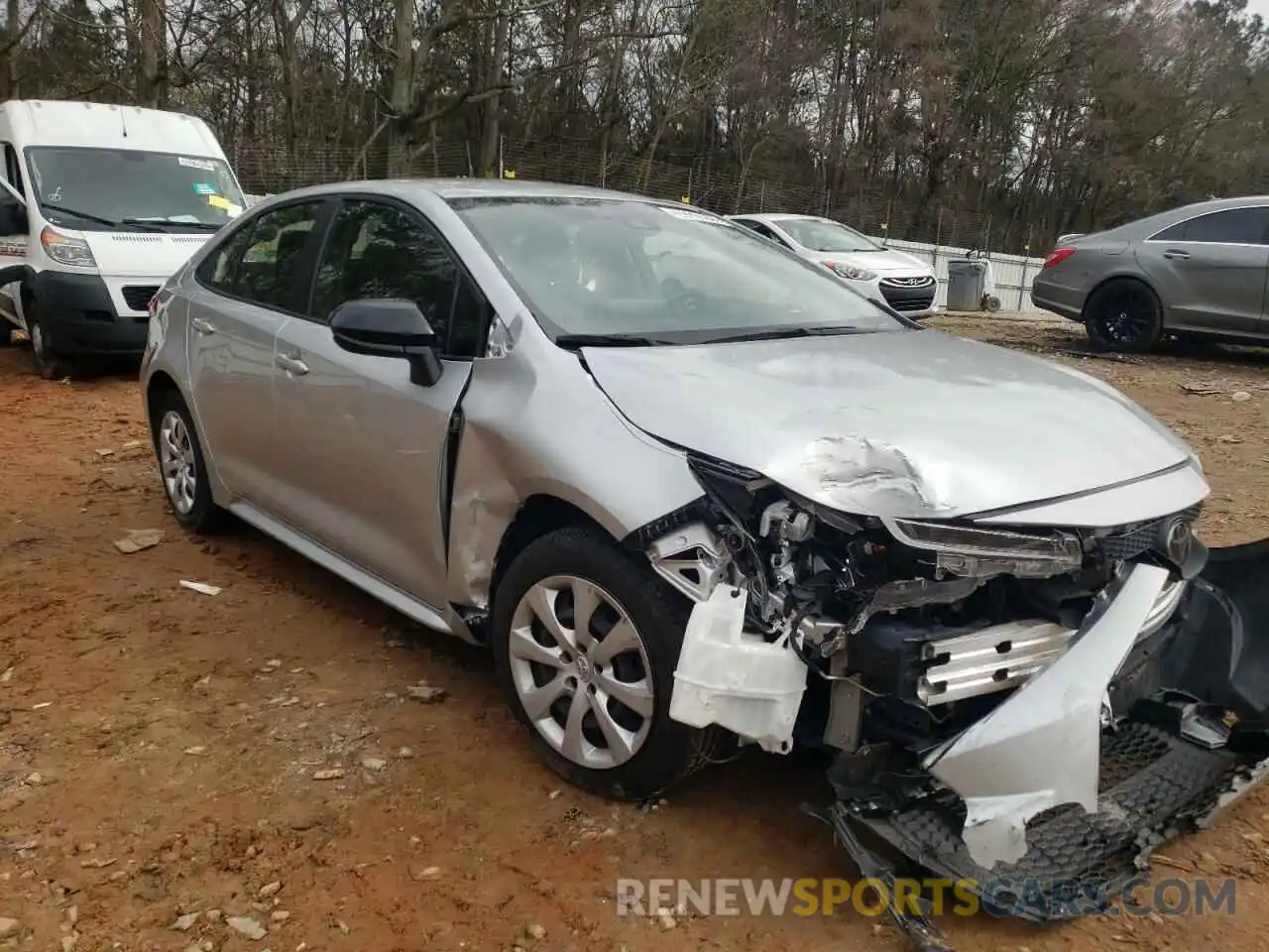 1 Photograph of a damaged car JTDEPRAE1LJ041512 TOYOTA COROLLA 2020