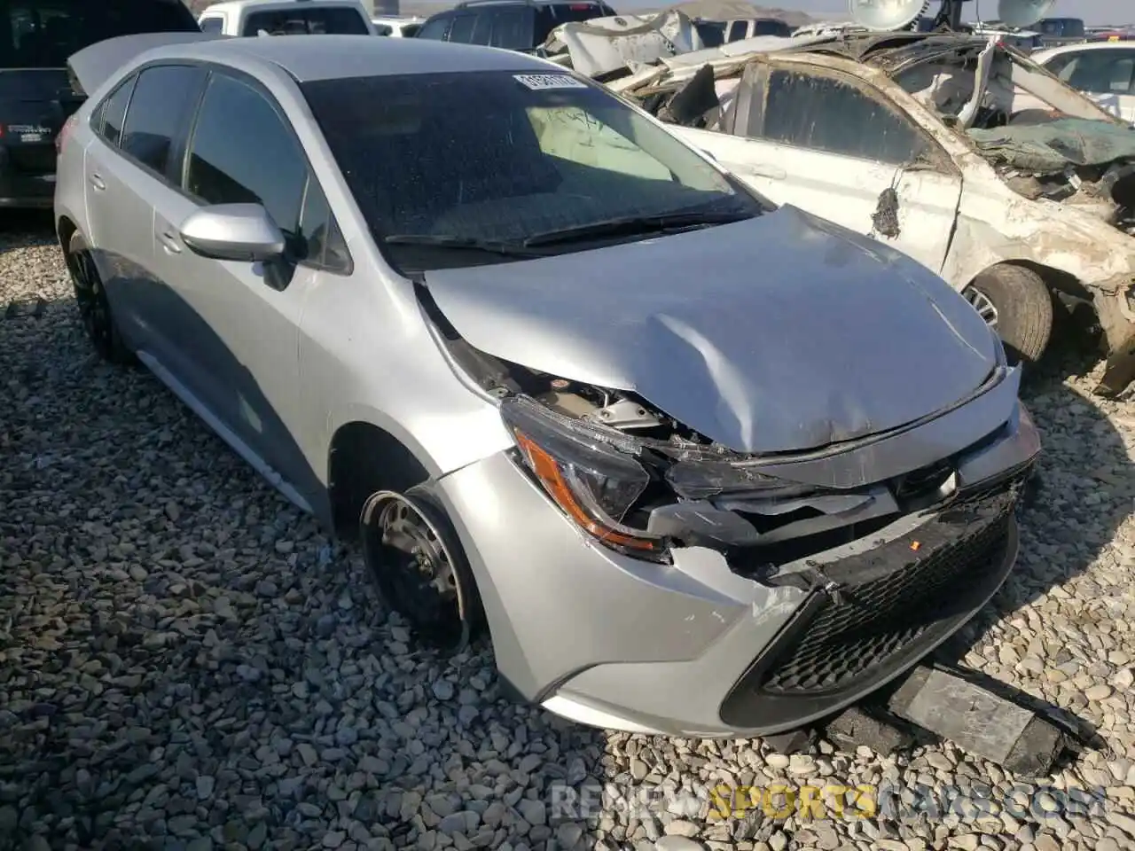 1 Photograph of a damaged car JTDEPRAE1LJ041977 TOYOTA COROLLA 2020