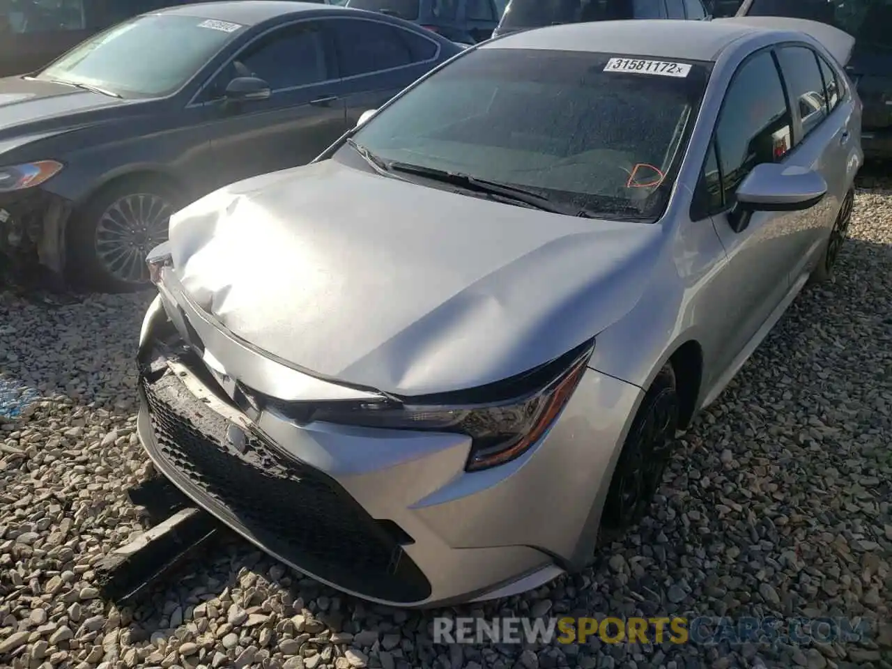 2 Photograph of a damaged car JTDEPRAE1LJ041977 TOYOTA COROLLA 2020