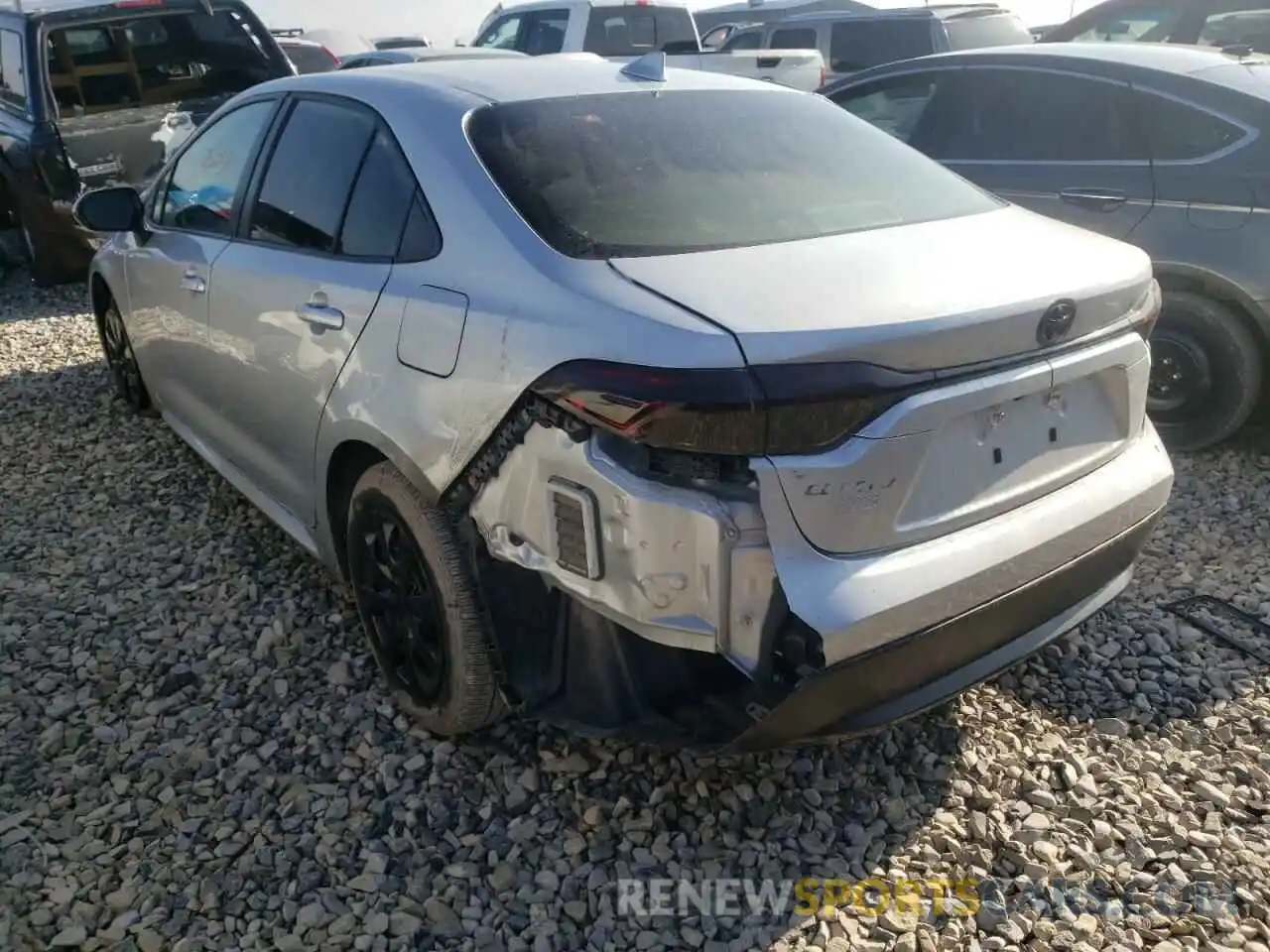 3 Photograph of a damaged car JTDEPRAE1LJ041977 TOYOTA COROLLA 2020