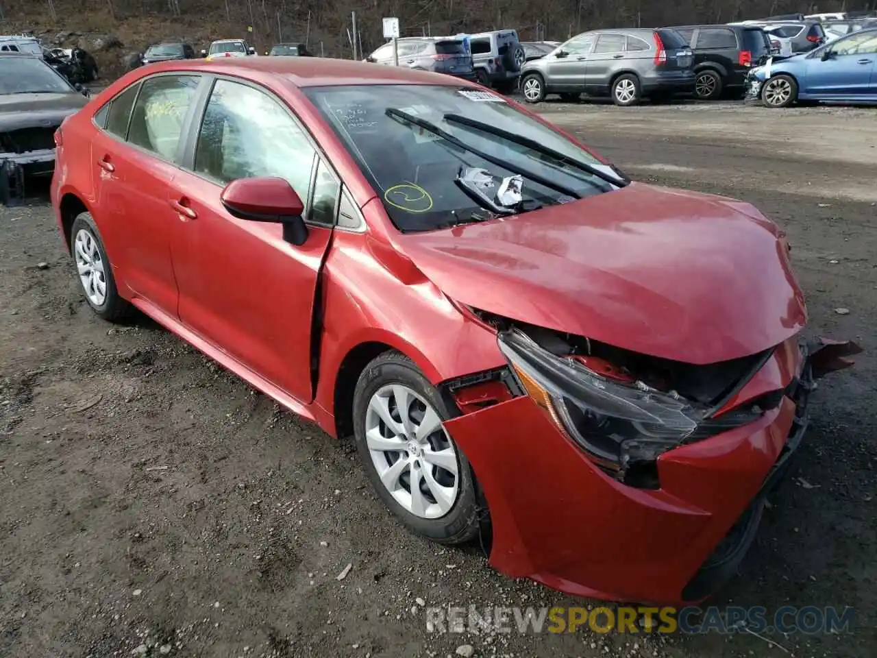 1 Photograph of a damaged car JTDEPRAE1LJ042336 TOYOTA COROLLA 2020