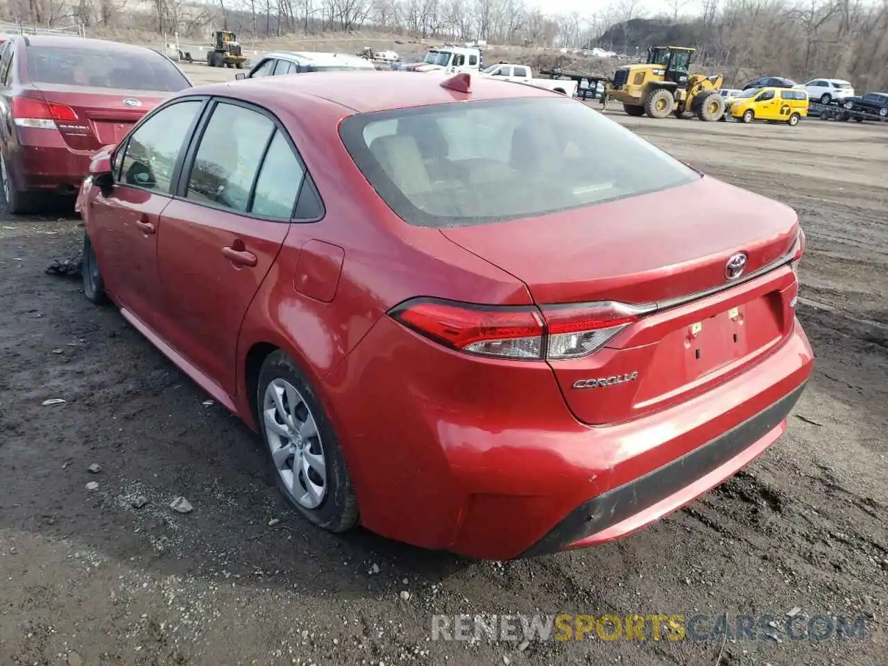 3 Photograph of a damaged car JTDEPRAE1LJ042336 TOYOTA COROLLA 2020