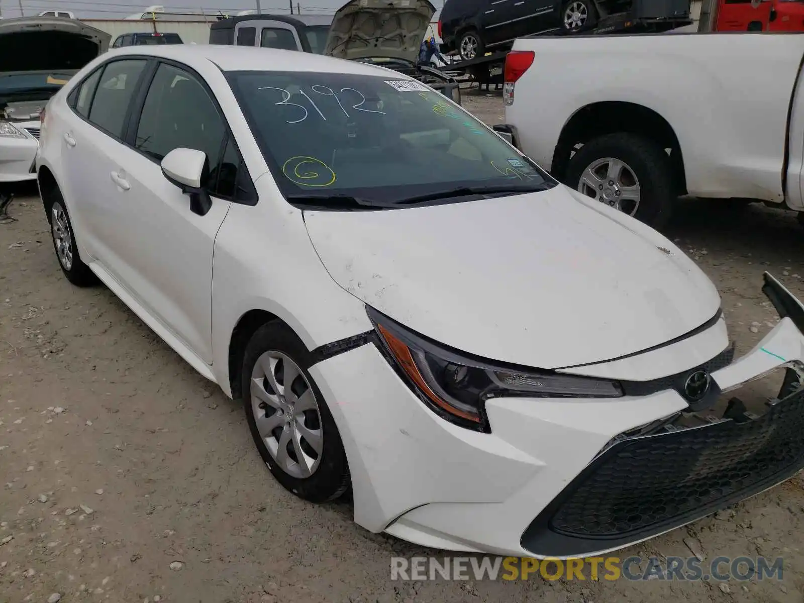 1 Photograph of a damaged car JTDEPRAE1LJ042577 TOYOTA COROLLA 2020