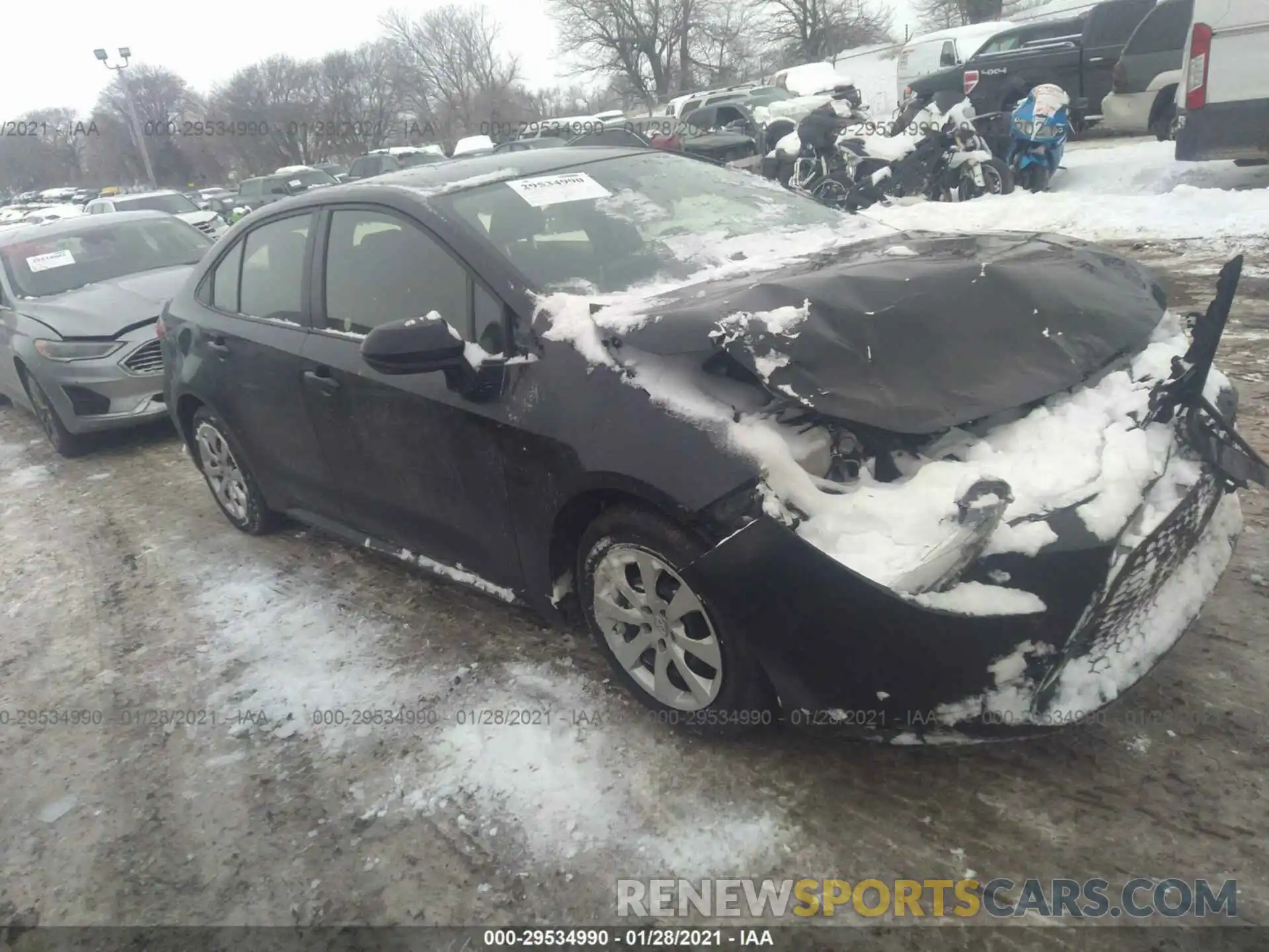 1 Photograph of a damaged car JTDEPRAE1LJ043082 TOYOTA COROLLA 2020