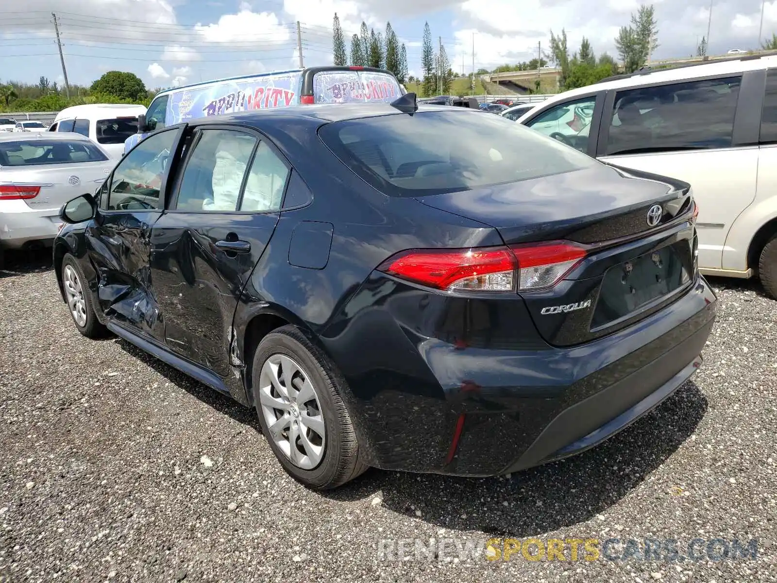 3 Photograph of a damaged car JTDEPRAE1LJ043101 TOYOTA COROLLA 2020