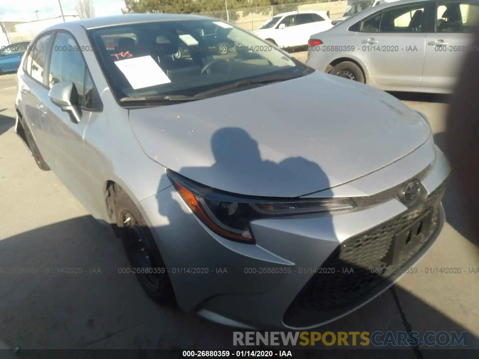 1 Photograph of a damaged car JTDEPRAE1LJ043258 TOYOTA COROLLA 2020