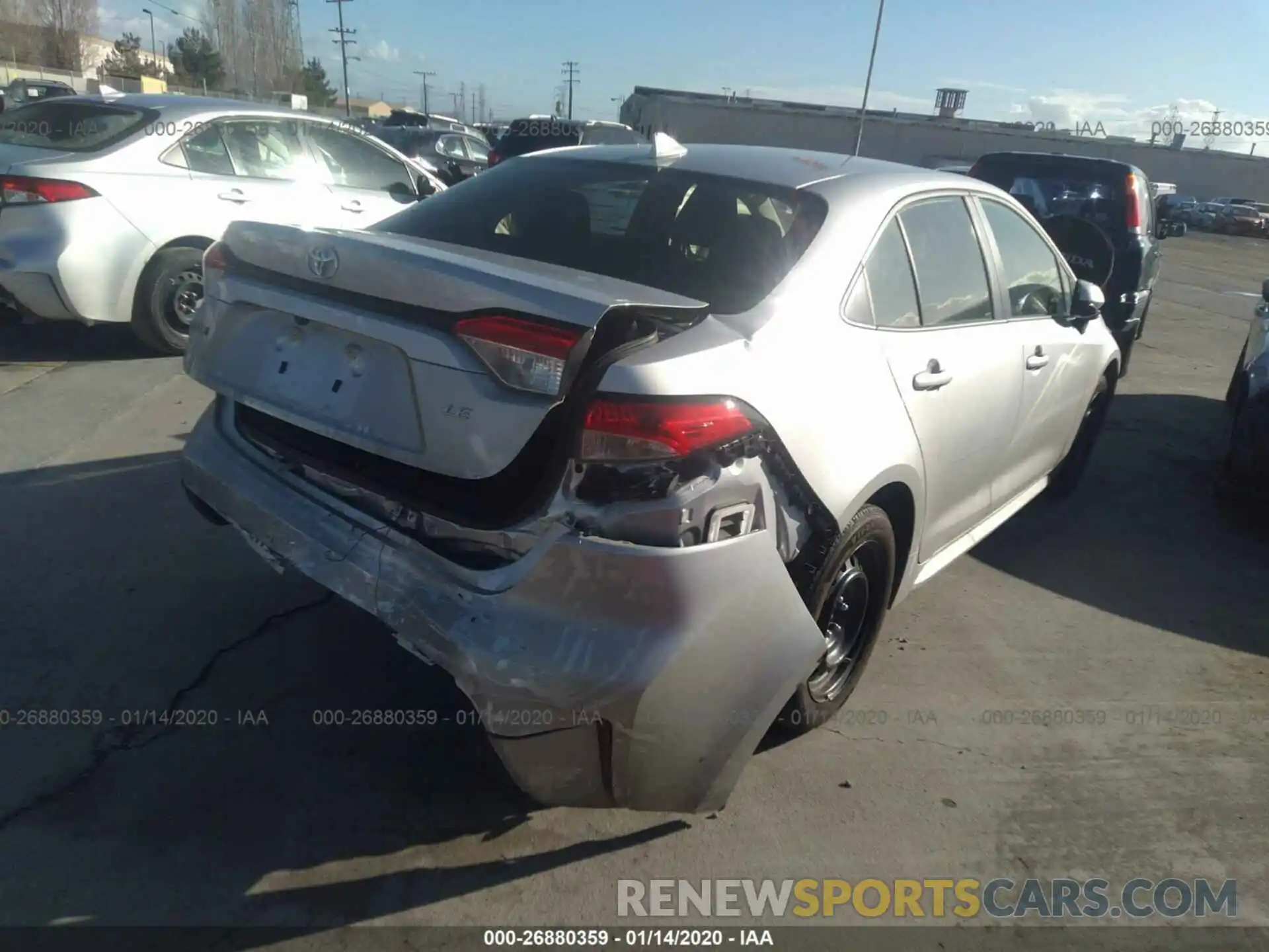 4 Photograph of a damaged car JTDEPRAE1LJ043258 TOYOTA COROLLA 2020