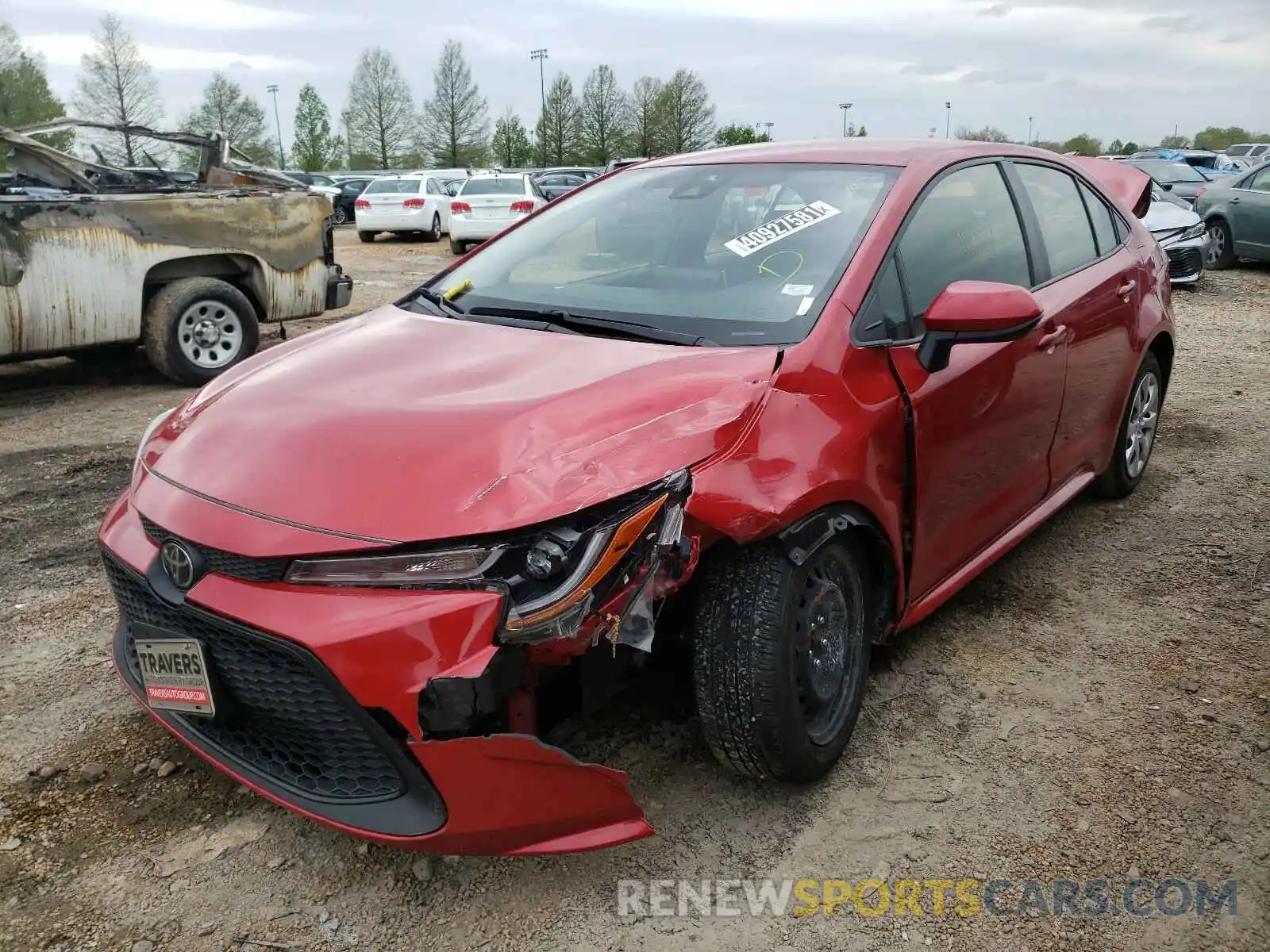 2 Photograph of a damaged car JTDEPRAE1LJ044068 TOYOTA COROLLA 2020