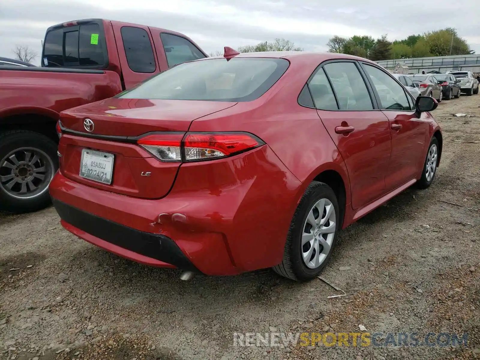 4 Photograph of a damaged car JTDEPRAE1LJ044068 TOYOTA COROLLA 2020