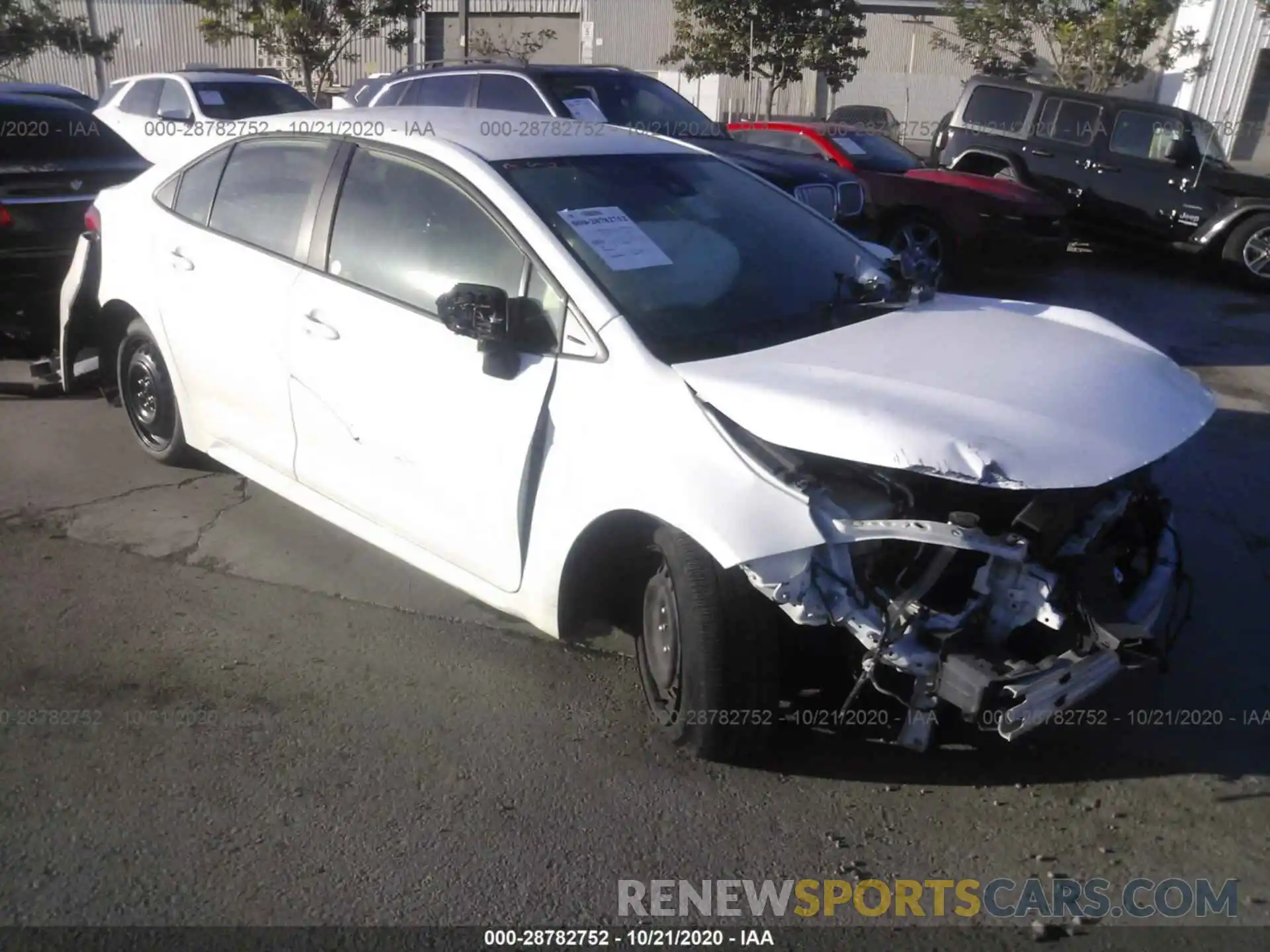 1 Photograph of a damaged car JTDEPRAE1LJ044121 TOYOTA COROLLA 2020