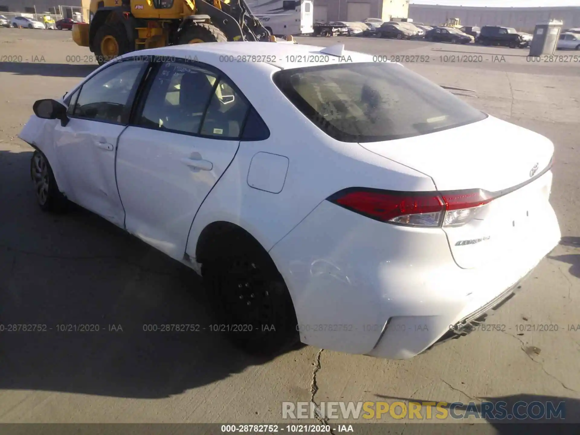 3 Photograph of a damaged car JTDEPRAE1LJ044121 TOYOTA COROLLA 2020