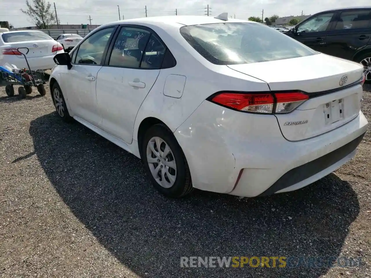 3 Photograph of a damaged car JTDEPRAE1LJ044247 TOYOTA COROLLA 2020