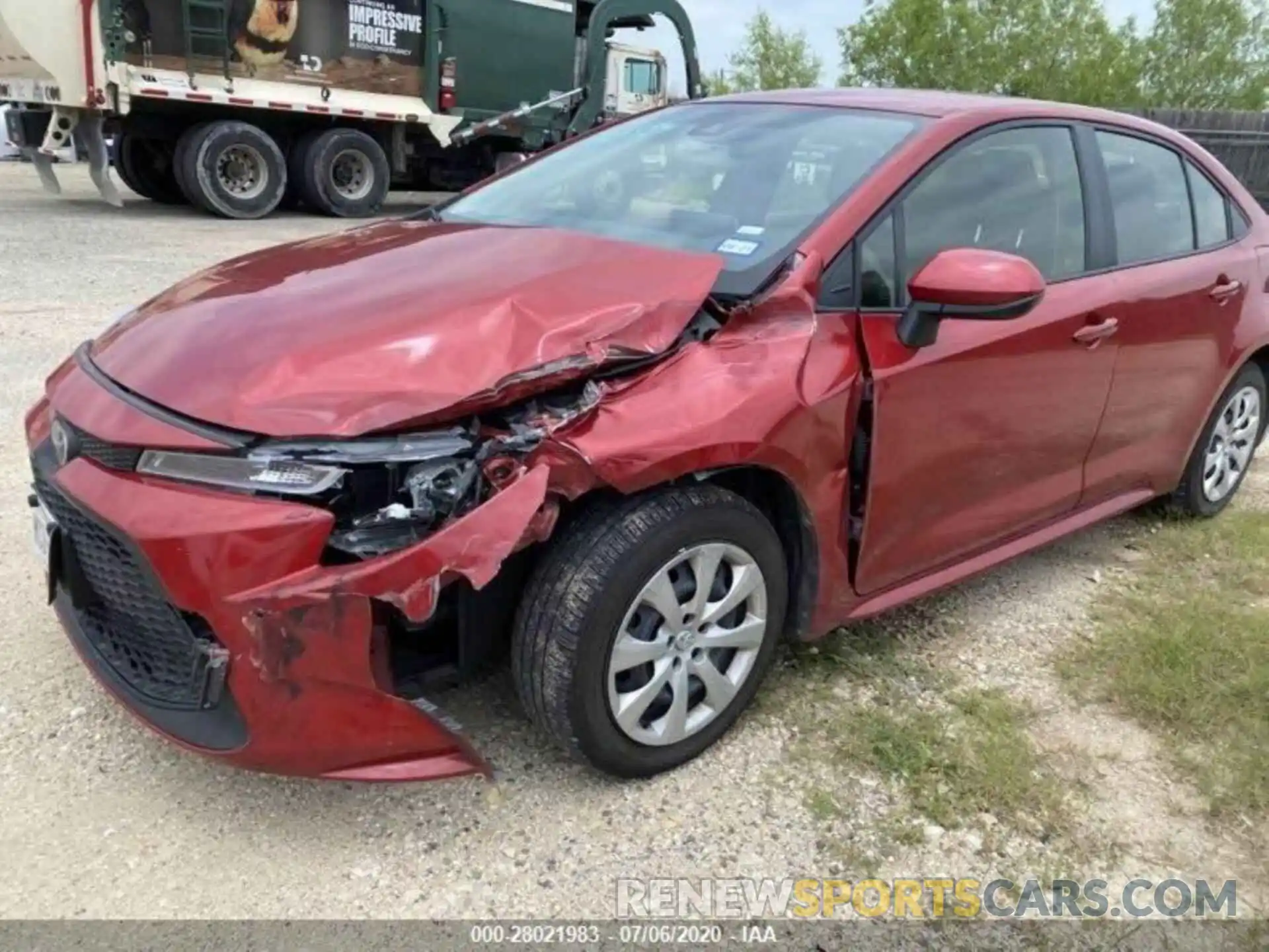 3 Photograph of a damaged car JTDEPRAE1LJ044457 TOYOTA COROLLA 2020