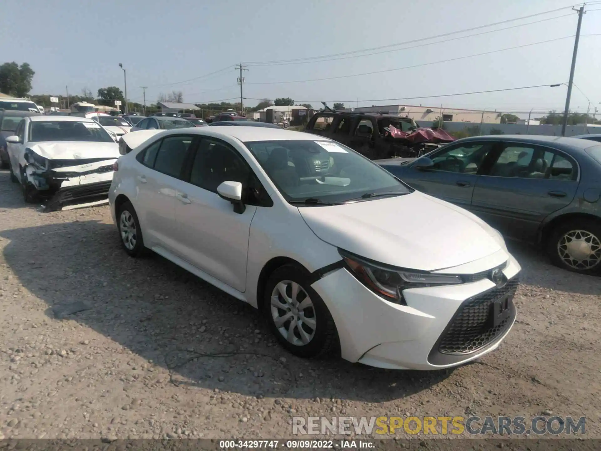 1 Photograph of a damaged car JTDEPRAE1LJ044913 TOYOTA COROLLA 2020