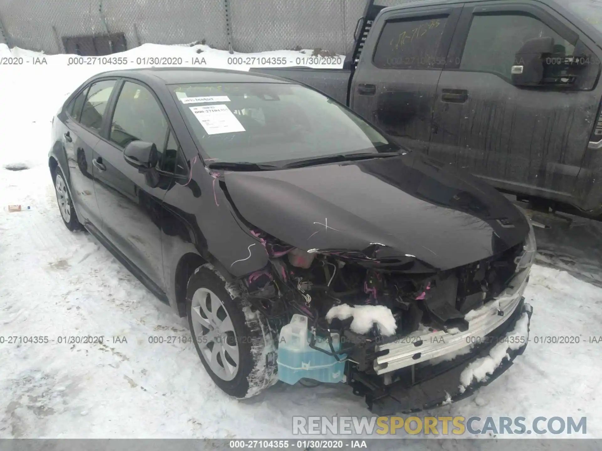 1 Photograph of a damaged car JTDEPRAE1LJ045317 TOYOTA COROLLA 2020