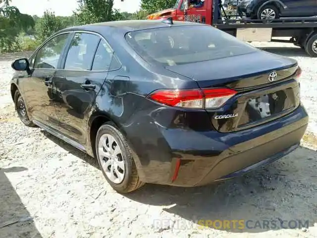 3 Photograph of a damaged car JTDEPRAE1LJ045866 TOYOTA COROLLA 2020