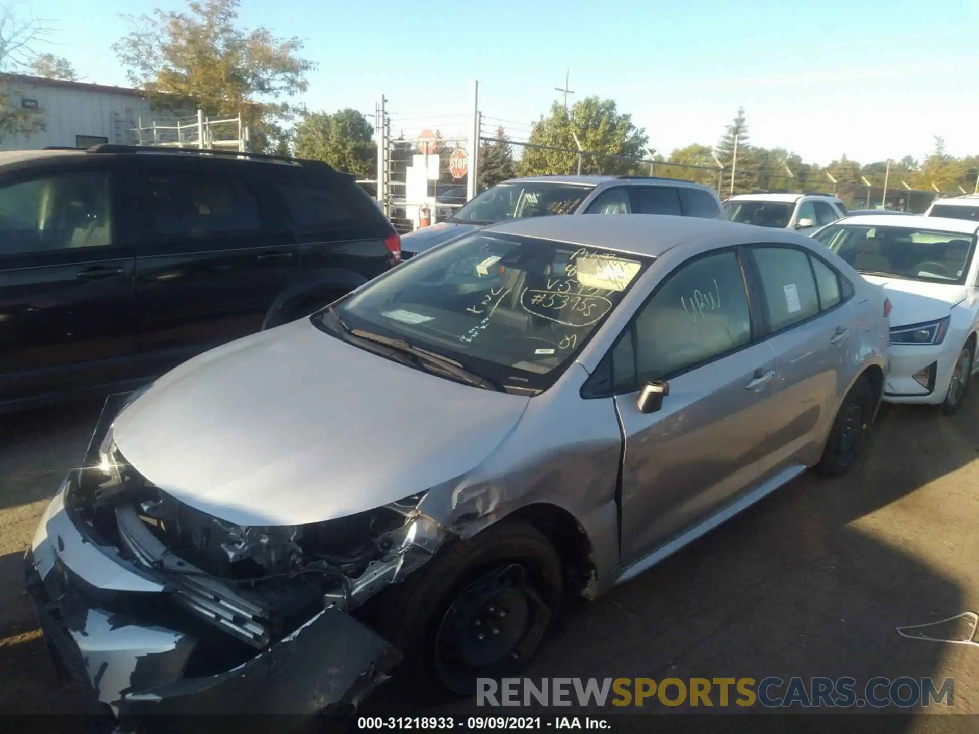 2 Photograph of a damaged car JTDEPRAE1LJ045933 TOYOTA COROLLA 2020