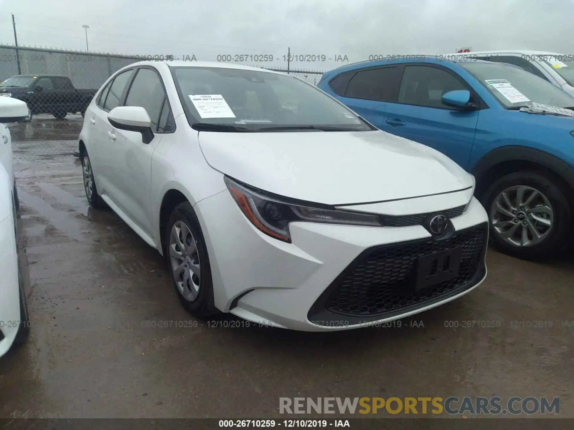 1 Photograph of a damaged car JTDEPRAE1LJ046077 TOYOTA COROLLA 2020