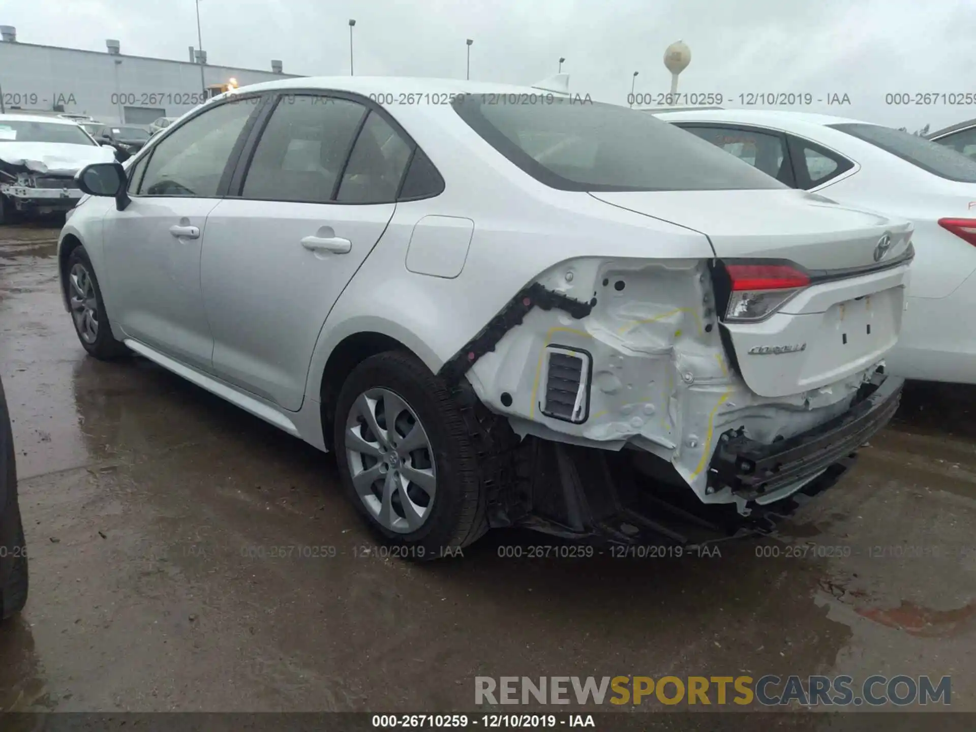 3 Photograph of a damaged car JTDEPRAE1LJ046077 TOYOTA COROLLA 2020