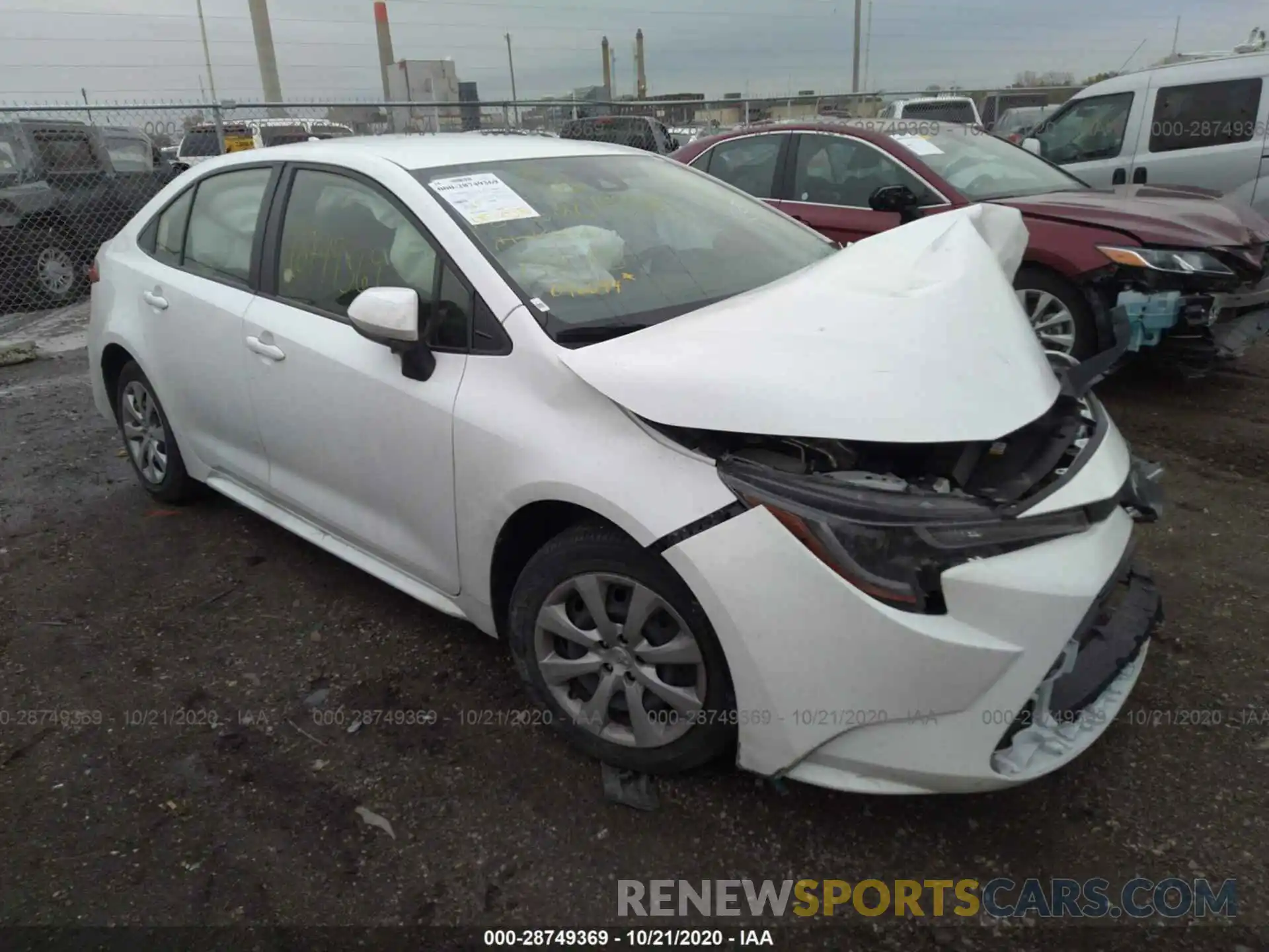 1 Photograph of a damaged car JTDEPRAE1LJ046094 TOYOTA COROLLA 2020