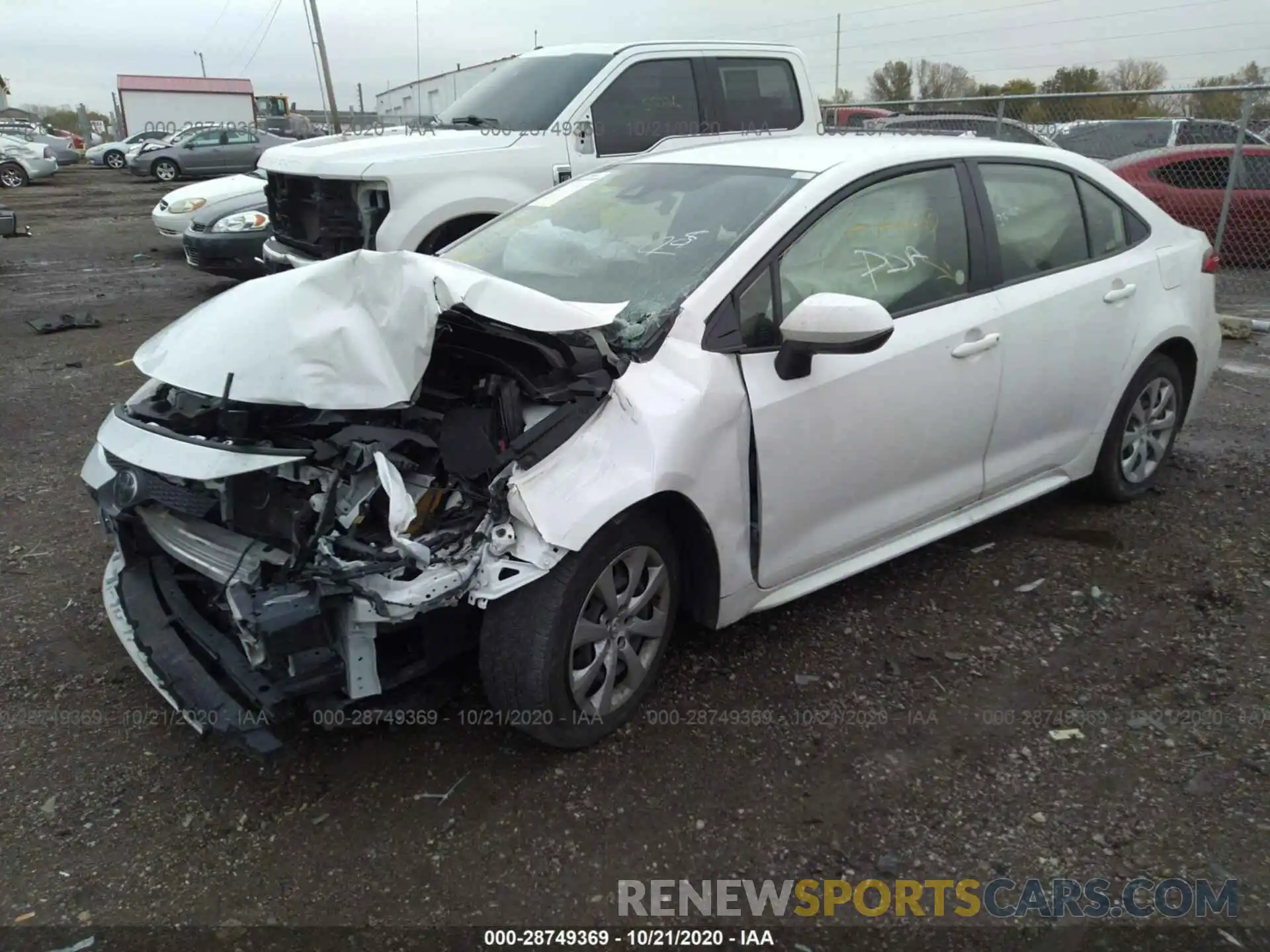 2 Photograph of a damaged car JTDEPRAE1LJ046094 TOYOTA COROLLA 2020