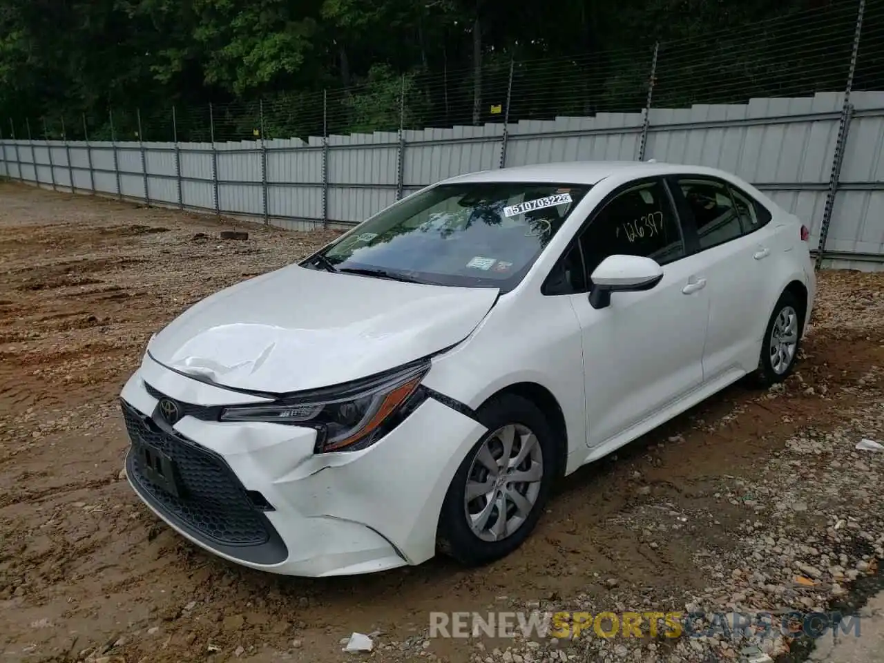 2 Photograph of a damaged car JTDEPRAE1LJ046662 TOYOTA COROLLA 2020