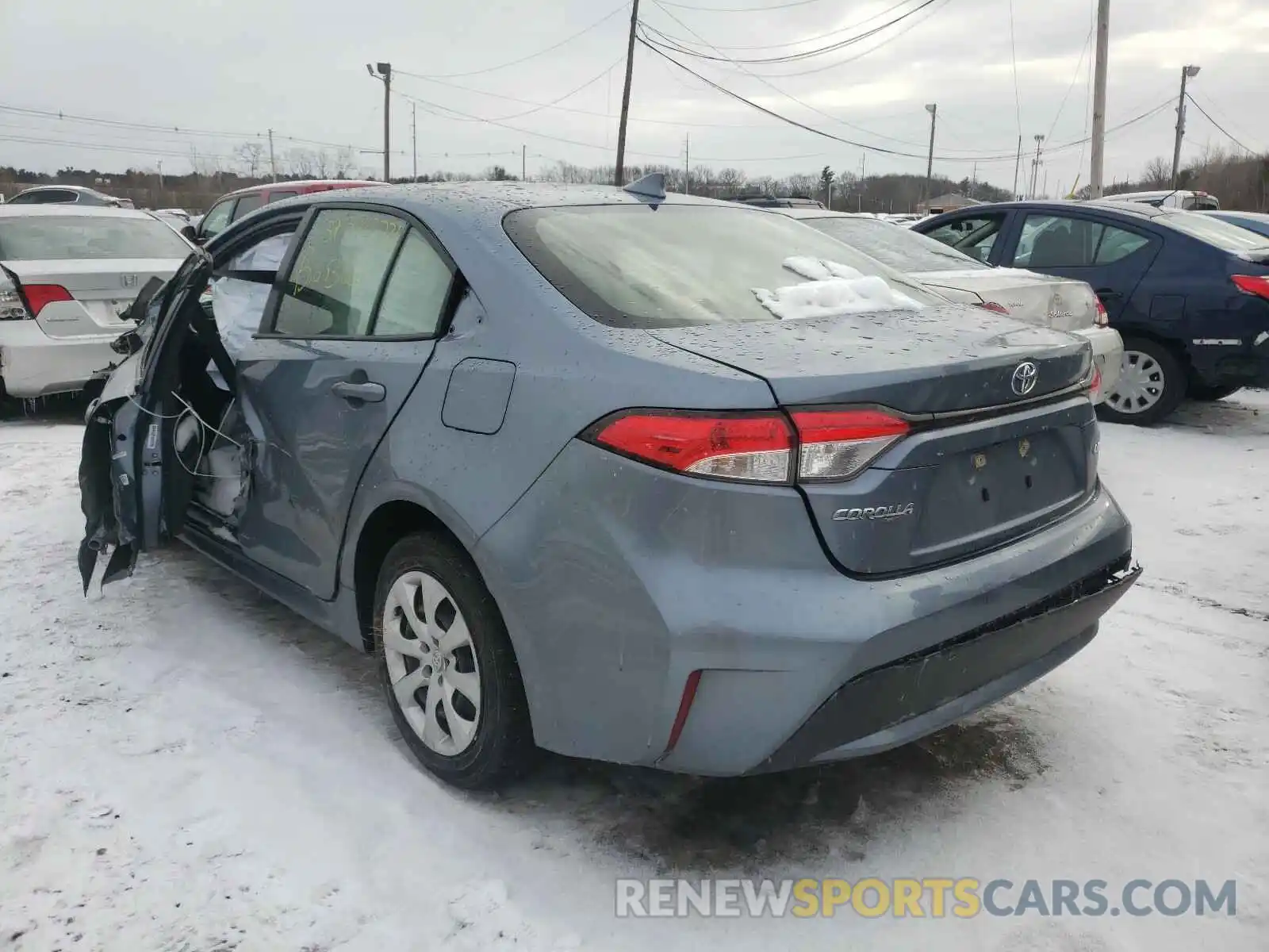 3 Photograph of a damaged car JTDEPRAE1LJ046743 TOYOTA COROLLA 2020