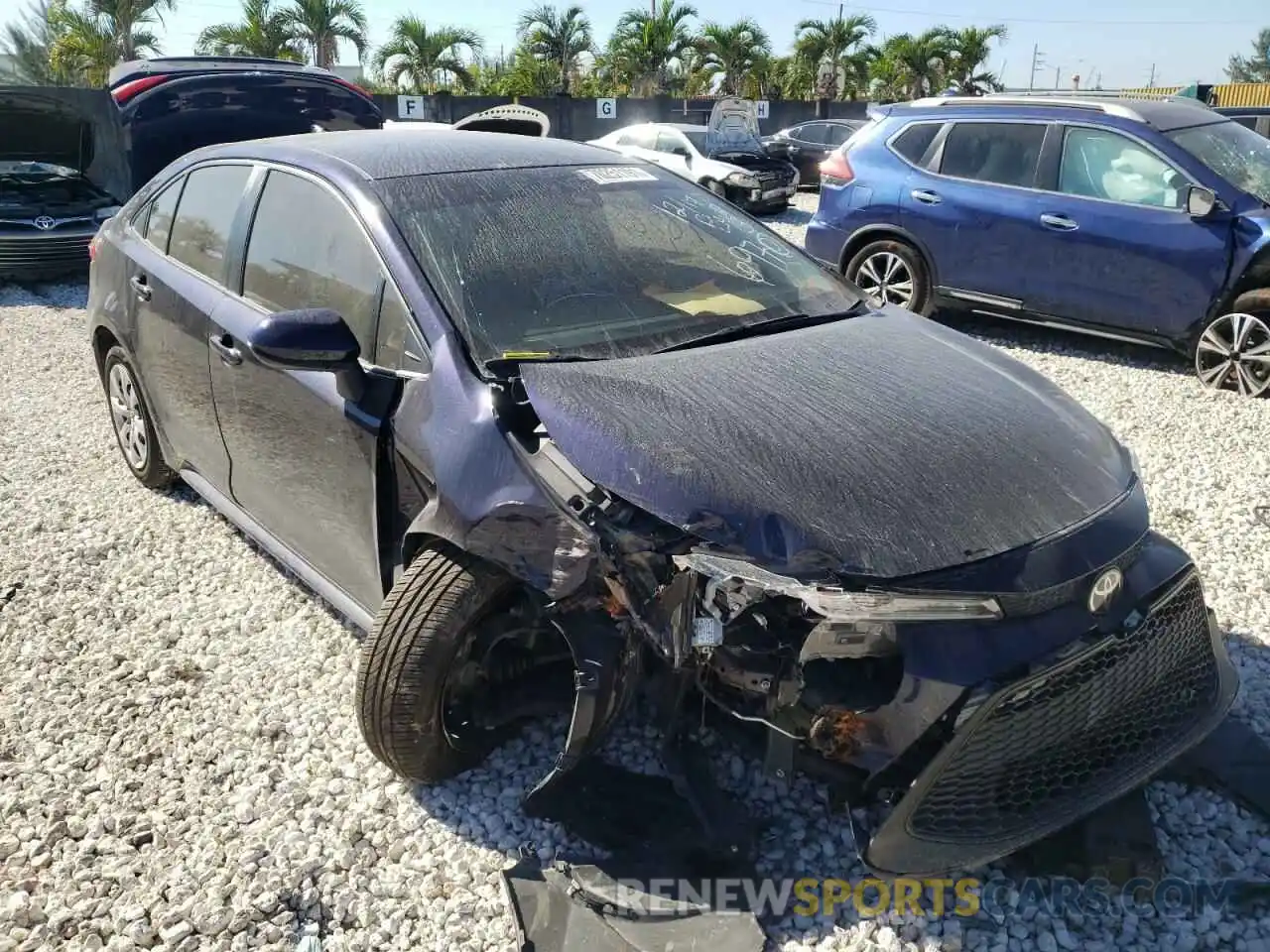 1 Photograph of a damaged car JTDEPRAE1LJ046970 TOYOTA COROLLA 2020