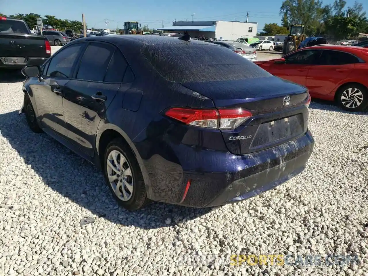 3 Photograph of a damaged car JTDEPRAE1LJ046970 TOYOTA COROLLA 2020