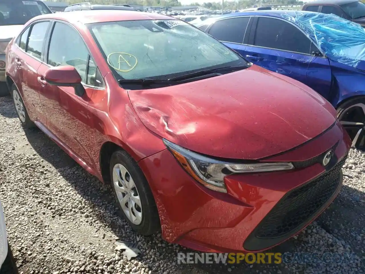 1 Photograph of a damaged car JTDEPRAE1LJ047097 TOYOTA COROLLA 2020