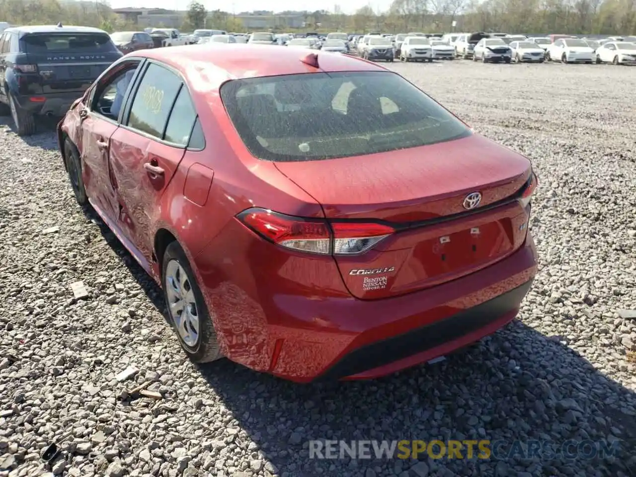 3 Photograph of a damaged car JTDEPRAE1LJ047097 TOYOTA COROLLA 2020