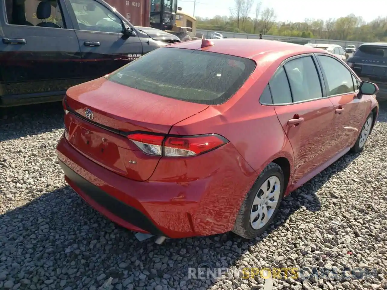 4 Photograph of a damaged car JTDEPRAE1LJ047097 TOYOTA COROLLA 2020