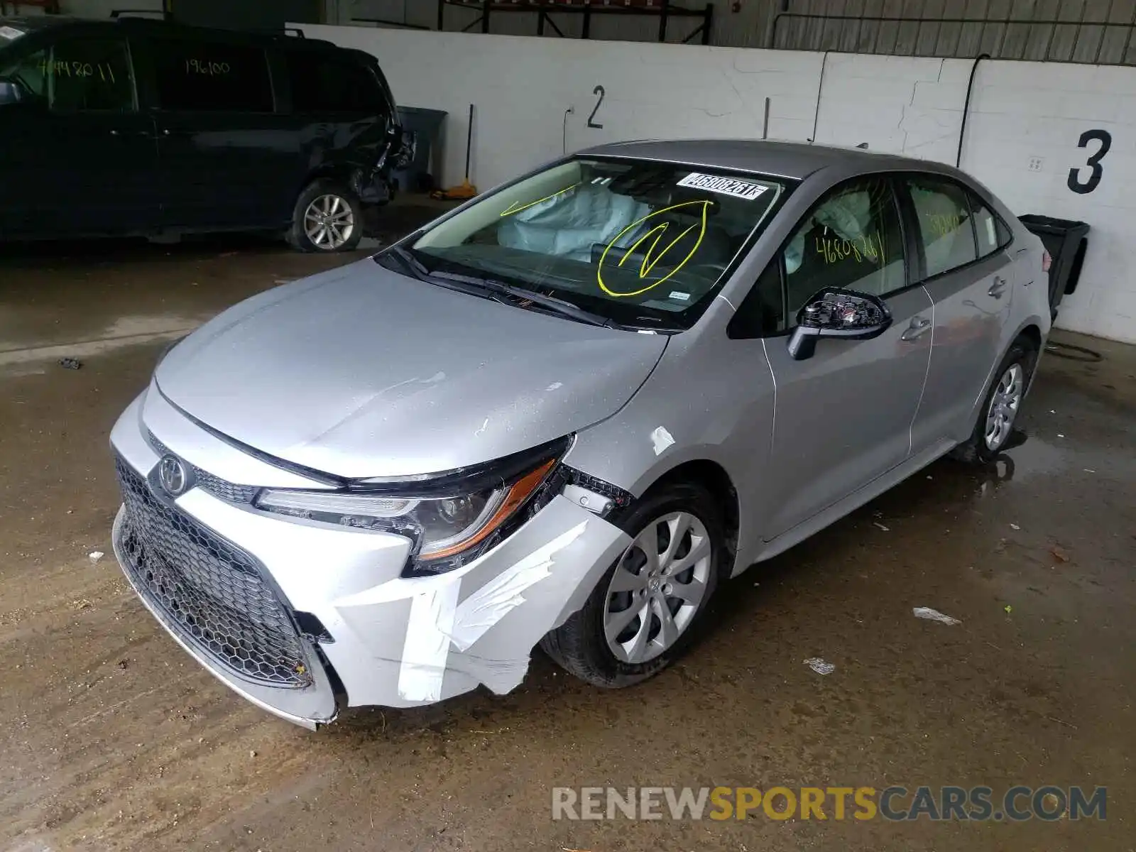 2 Photograph of a damaged car JTDEPRAE1LJ047147 TOYOTA COROLLA 2020