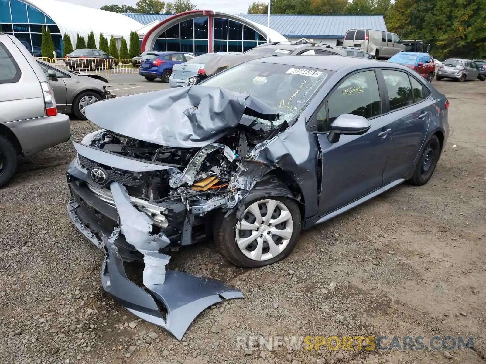 2 Photograph of a damaged car JTDEPRAE1LJ047214 TOYOTA COROLLA 2020