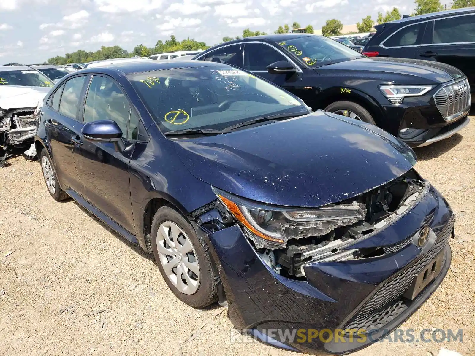 1 Photograph of a damaged car JTDEPRAE1LJ047374 TOYOTA COROLLA 2020