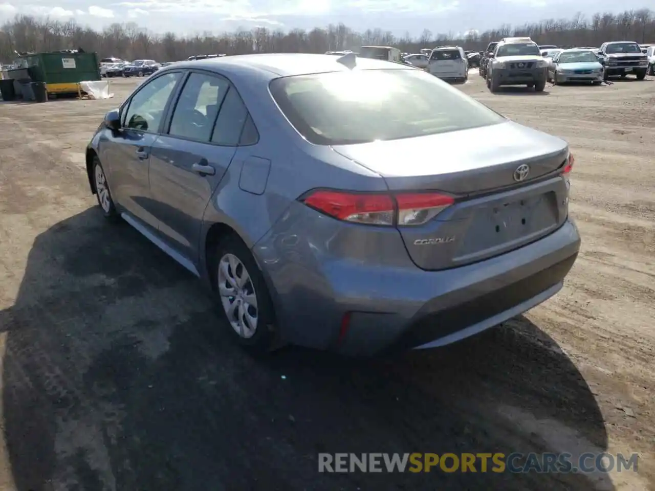 3 Photograph of a damaged car JTDEPRAE1LJ047391 TOYOTA COROLLA 2020