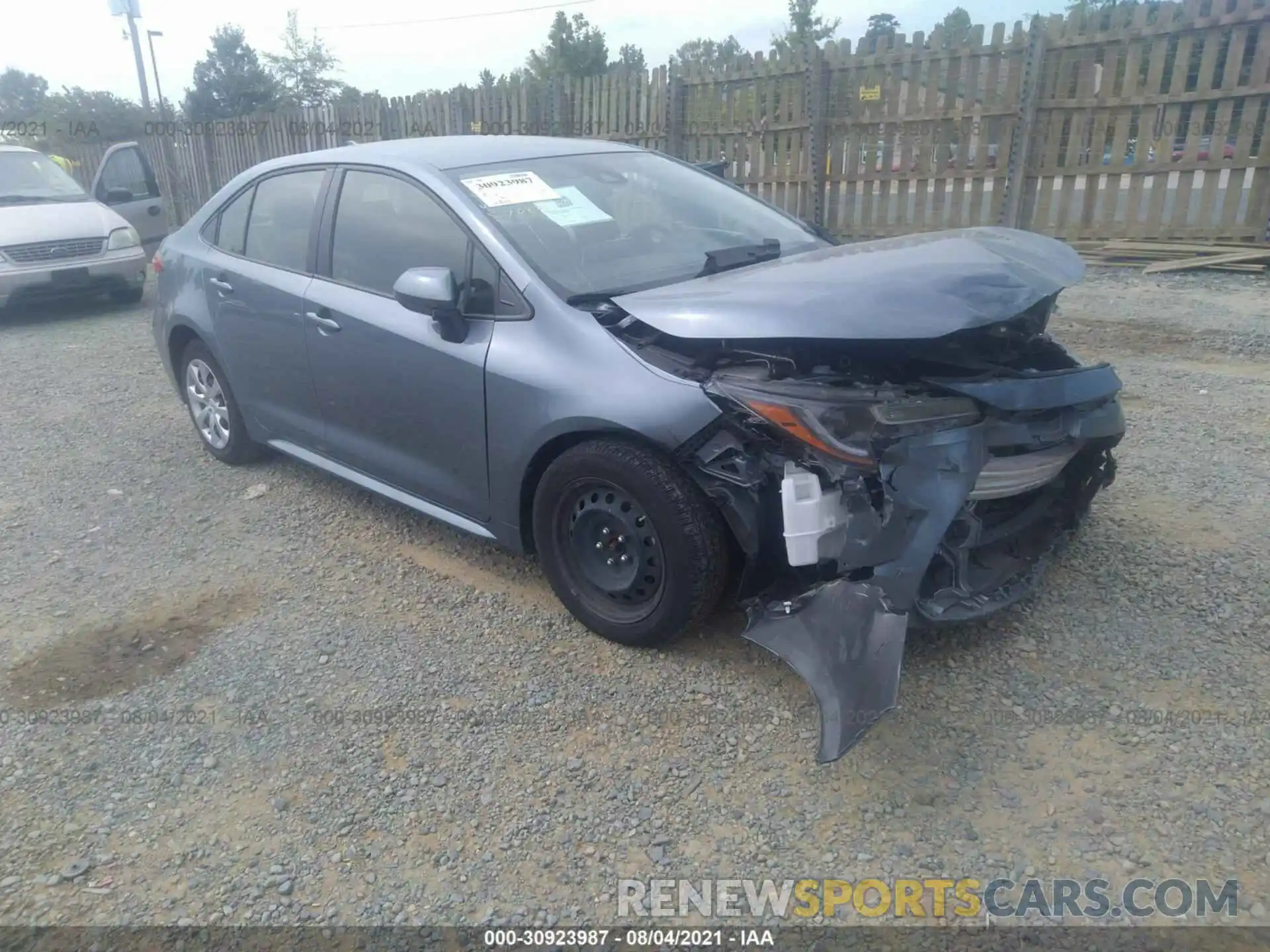 1 Photograph of a damaged car JTDEPRAE1LJ047570 TOYOTA COROLLA 2020