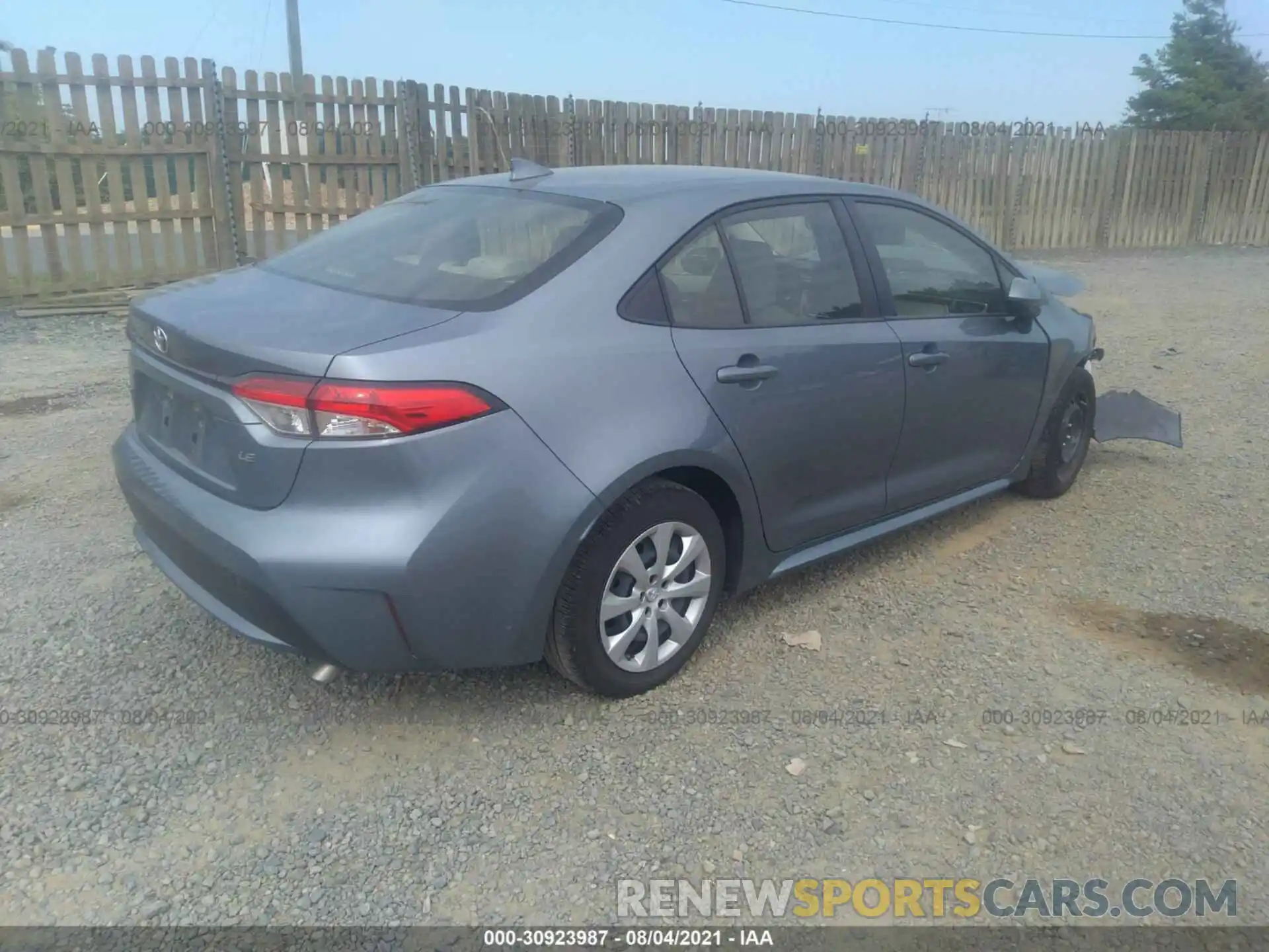 4 Photograph of a damaged car JTDEPRAE1LJ047570 TOYOTA COROLLA 2020