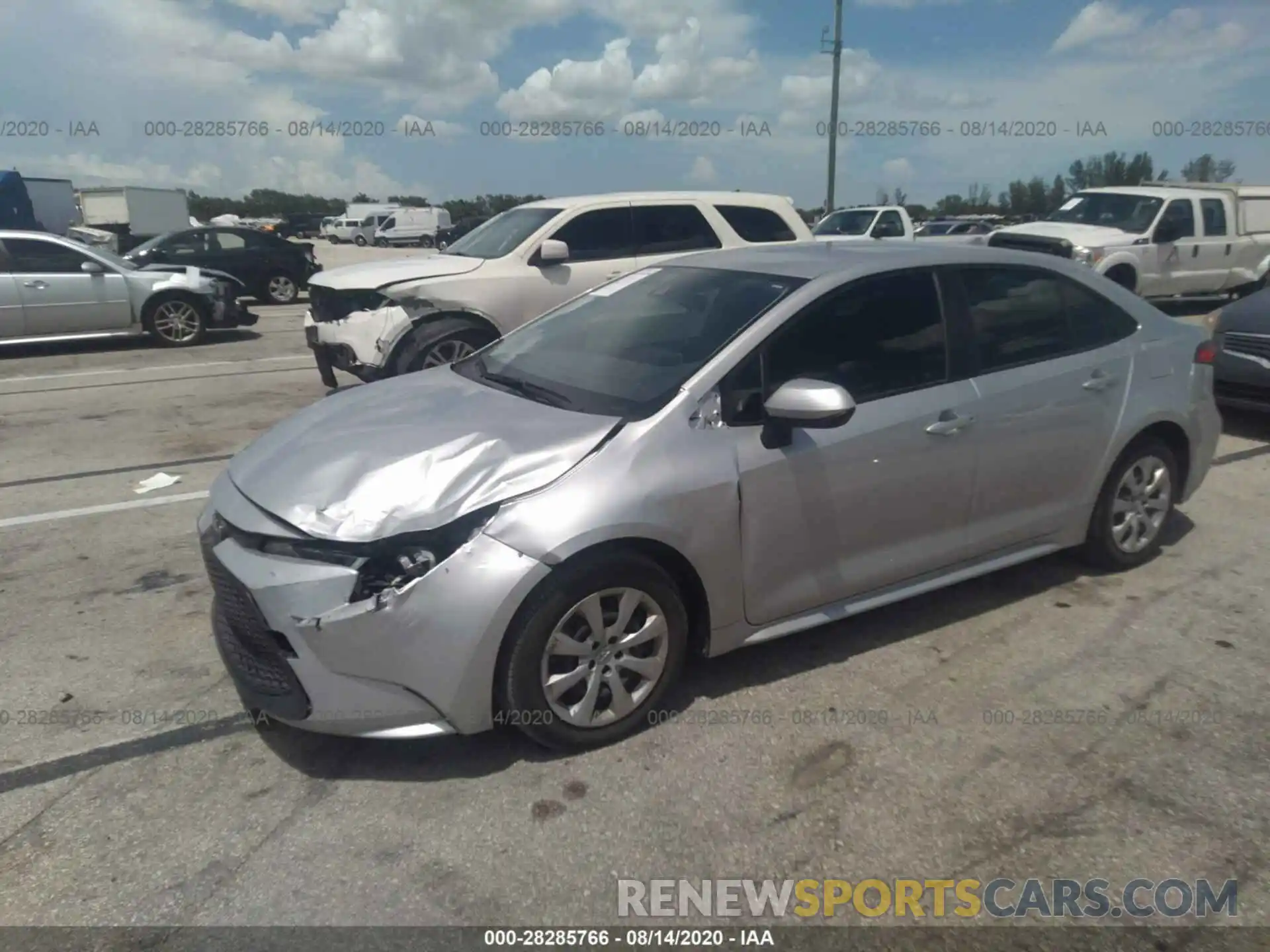 2 Photograph of a damaged car JTDEPRAE1LJ047682 TOYOTA COROLLA 2020