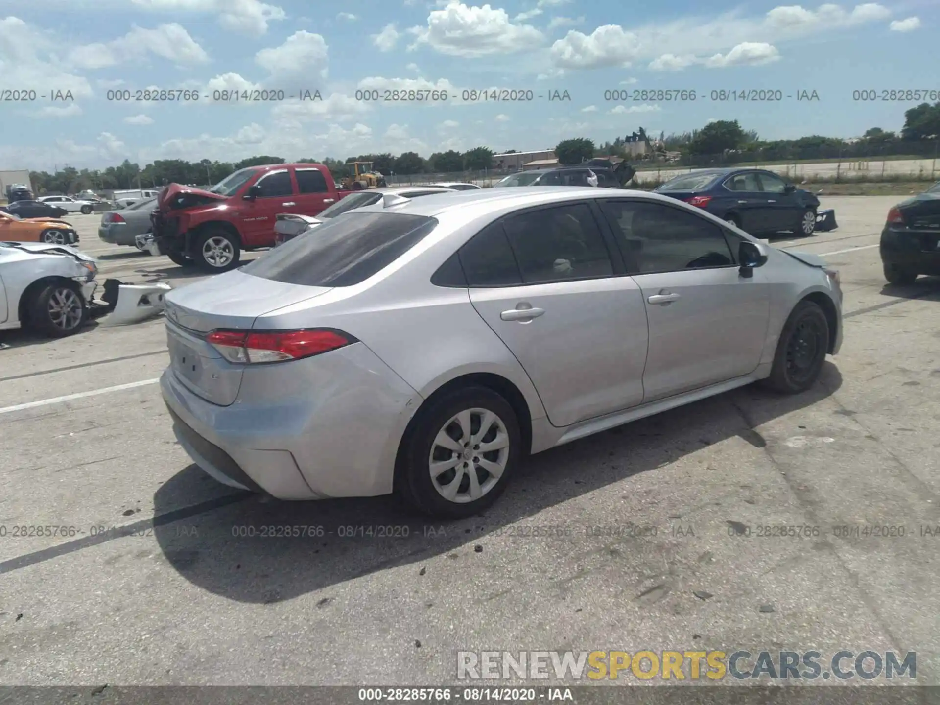 4 Photograph of a damaged car JTDEPRAE1LJ047682 TOYOTA COROLLA 2020