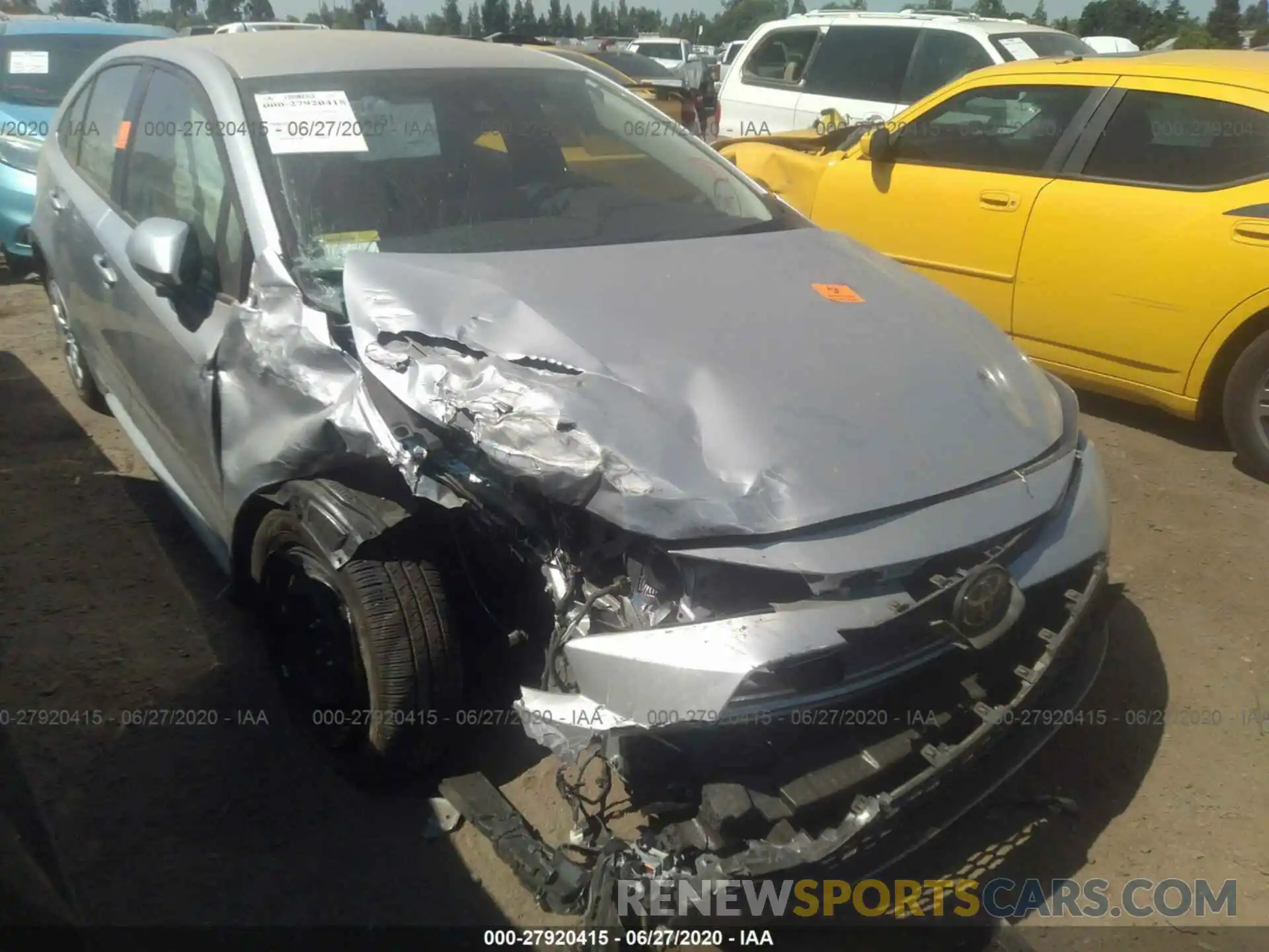 1 Photograph of a damaged car JTDEPRAE1LJ048315 TOYOTA COROLLA 2020